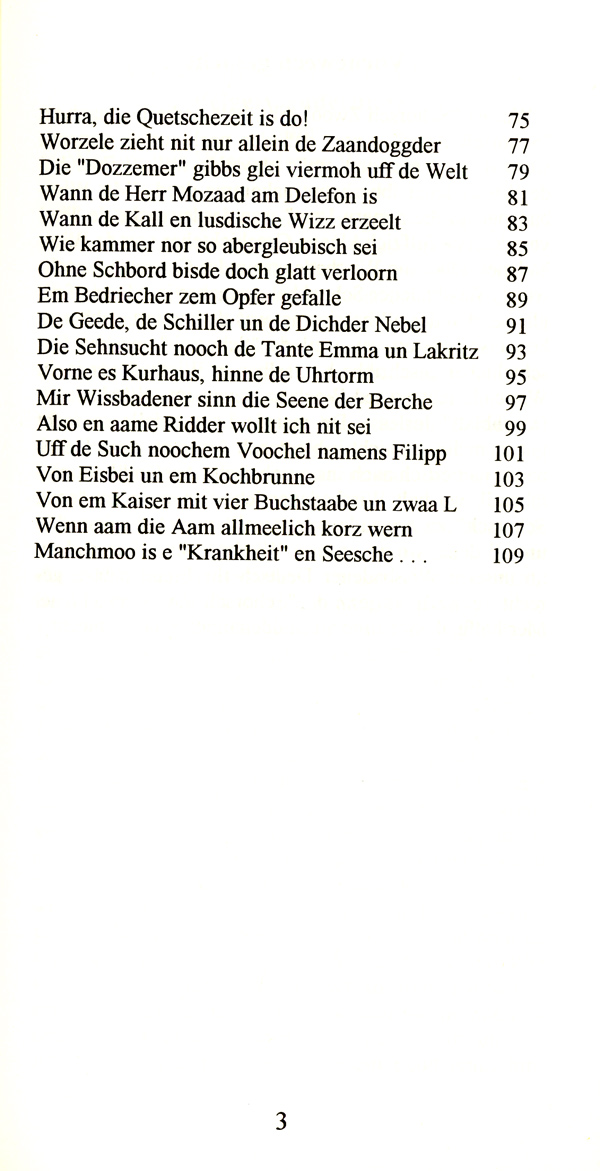 Schorsch Zwoo Inhalt